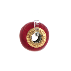 9k Gold Red Murano Glass Ball Charm Bead