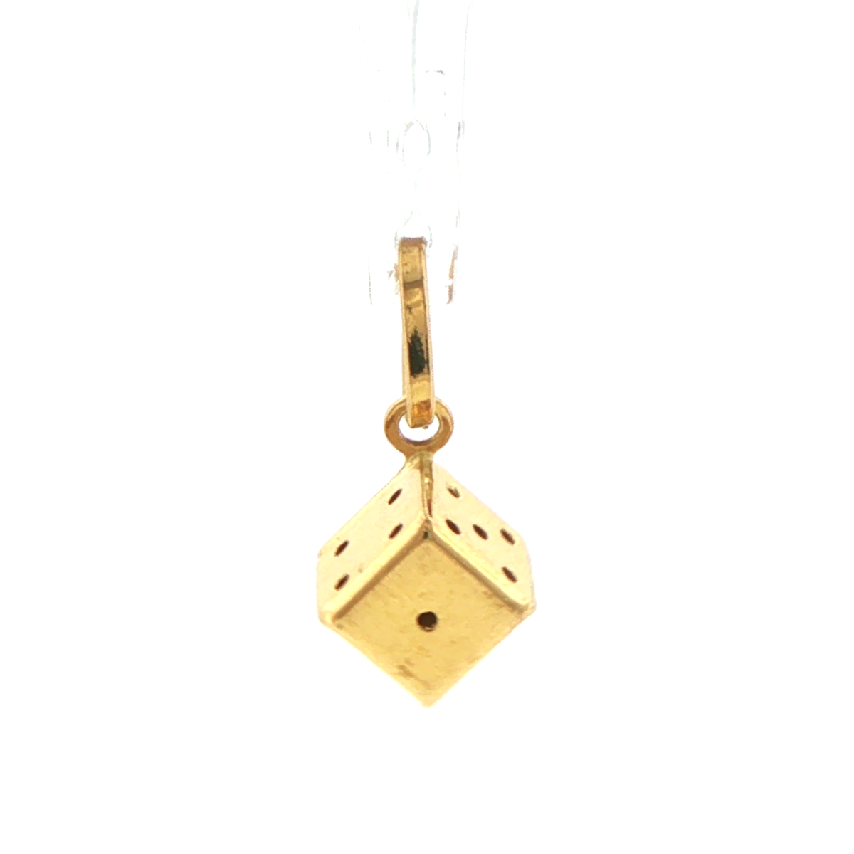 18ct Yellow Gold Dice Charm Pendant