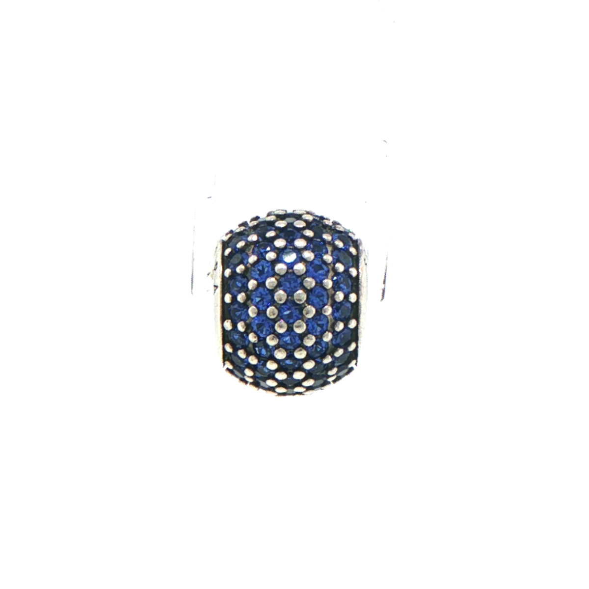 Pandora Silver Blue Stone Pavé Sphere Charm