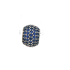 Pandora Silver Blue Stone Pavé Sphere Charm
