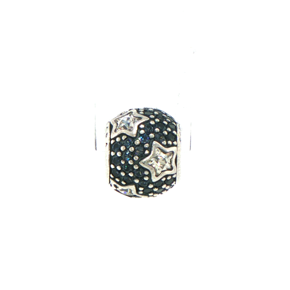 Pandora Silver Celestial Night Sky Star Charm Bead with Clear Stones
