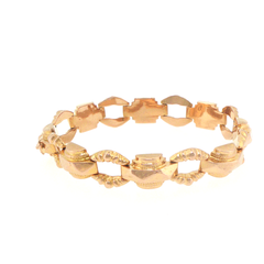 18ct Yellow Gold Sculptural Link Chain Bracelet