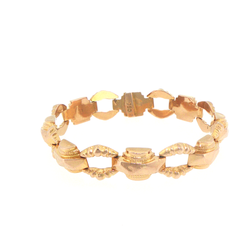 18ct Yellow Gold Sculptural Link Chain Bracelet