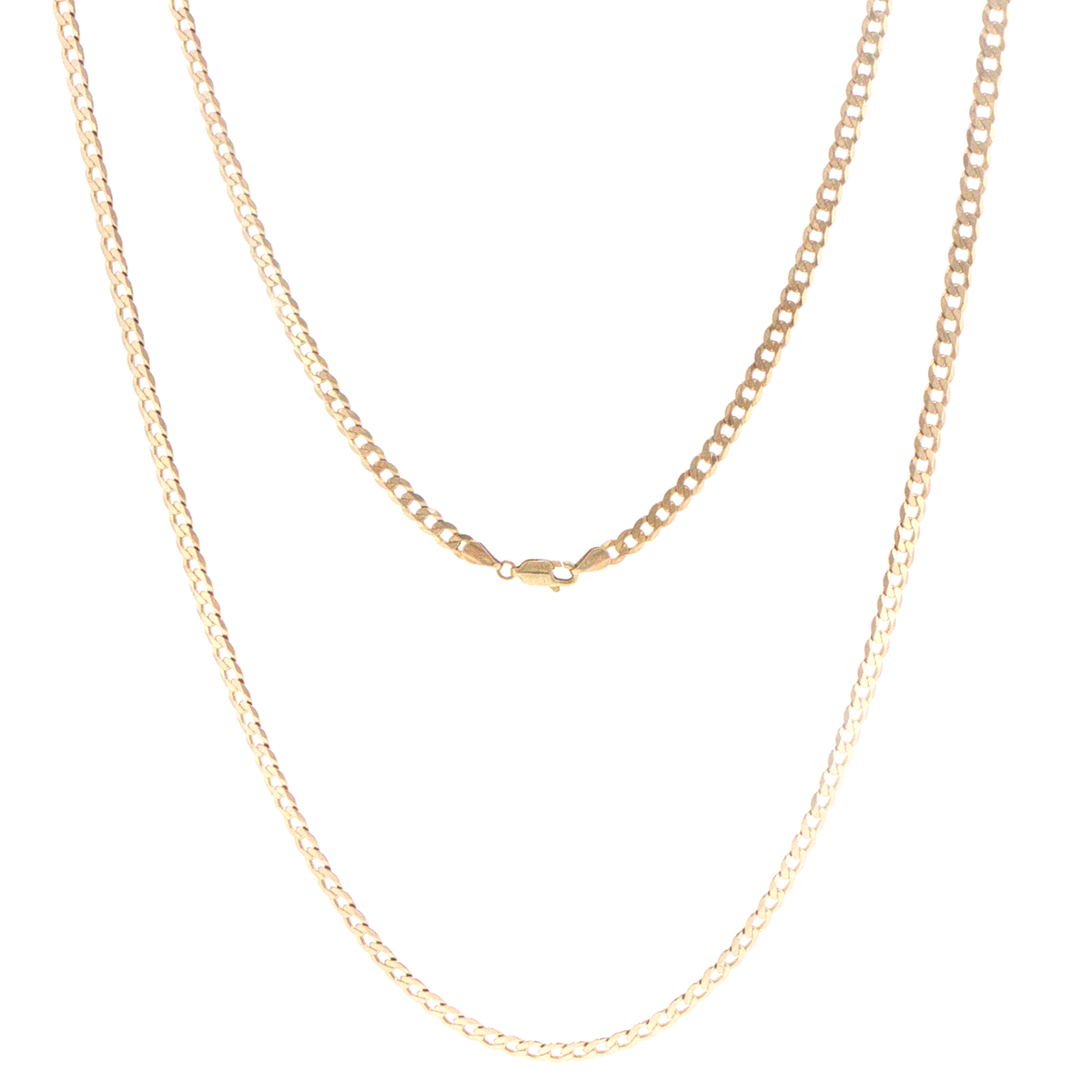 9ct Yellow Gold Curb Link Chain Necklace