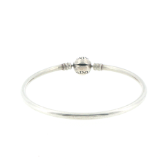 Pandora 925 Silver Bangle with Spherical Logo Clasp
