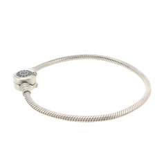 Pandora Silver 925 Sparkling Crown O Snake Chain Bracelet