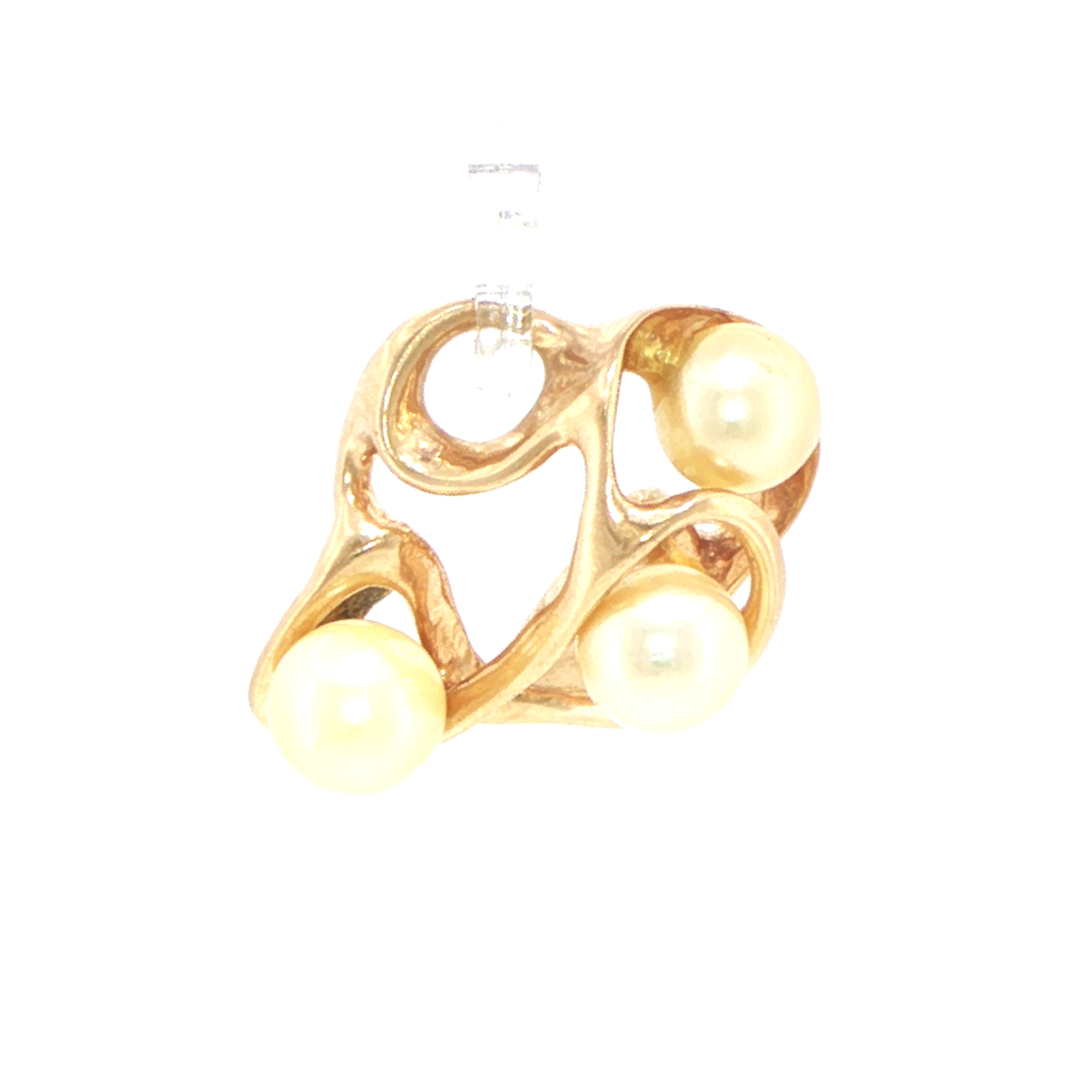 14ct Yellow Gold Freeform 14ct Yellow Gold Multi-Pearl Pendant