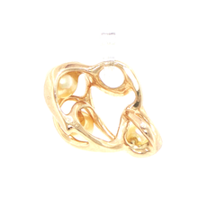 14ct Yellow Gold Freeform 14ct Yellow Gold Multi-Pearl Pendant