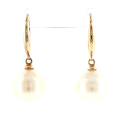9ct Yellow Gold Classic Pearl Drop Earrings