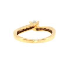 18ct Yellow Gold Diamond Bypass Ring