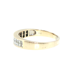 18ct Yellow Gold Double Row Diamond Band Ring