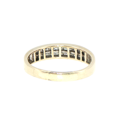 18ct Yellow Gold Double Row Diamond Band Ring