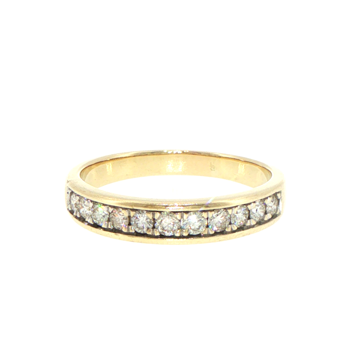 9ct Yellow Gold Diamond Channel Set Eternity Ring