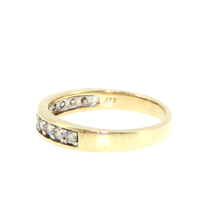 9ct Yellow Gold Diamond Channel Set Eternity Ring