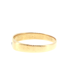 9ct Yellow Gold Diamond Accent Band Ring