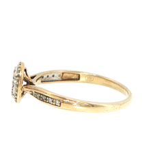 9ct Yellow Gold Vintage-Inspired Diamond Cluster Ring