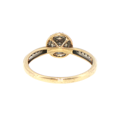 9ct Yellow Gold Vintage-Inspired Diamond Cluster Ring