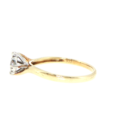 9ct Yellow Gold Diamond Cluster Bypass Ring
