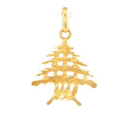18ct Yellow Gold Cedar Tree Pendant