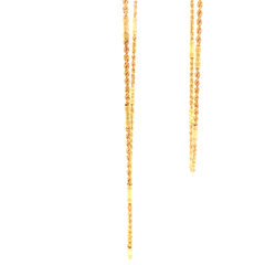 22ct Yellow Gold Rope Chain Necklace with Textured Bar Stations