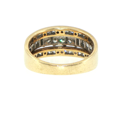 9ct Yellow Gold Diamond Multi-Stone Cluster Band