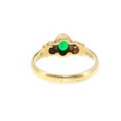 9ct Yellow Gold Bezel-Set Oval Multistone Diamond Ring
