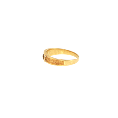9ct Yellow Gold Diamond Buckle Band Ring