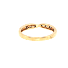 10ct Yellow Gold Diamond Crossover Stackable Ring