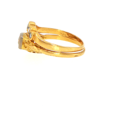 18ct Yellow Gold Diamond Stackable Ring Set