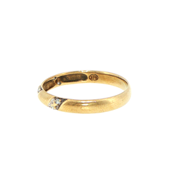 9ct Yellow Gold Diamond Accent Band Ring