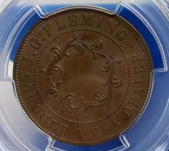 1874 KM - Tn71.2 J.G. Fleming Hobart, Tasmania Tk 1D Token R137 - PCGS MS63BN - Mega Cash Sydney
