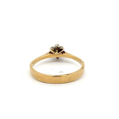 18ct Diamond Floral Cluster Ring in Yellow Gold - Mega Cash Sydney