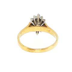 18ct Diamond Starburst Cluster Ring in Yellow Gold - Mega Cash Sydney