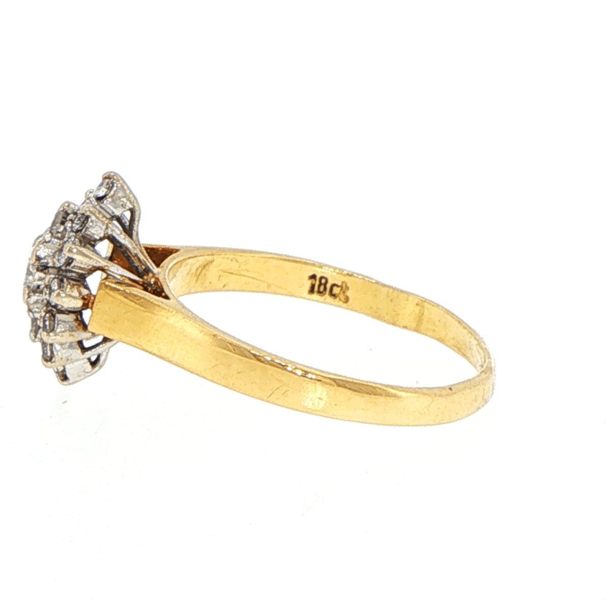 18ct Diamond Starburst Cluster Ring in Yellow Gold - Mega Cash Sydney
