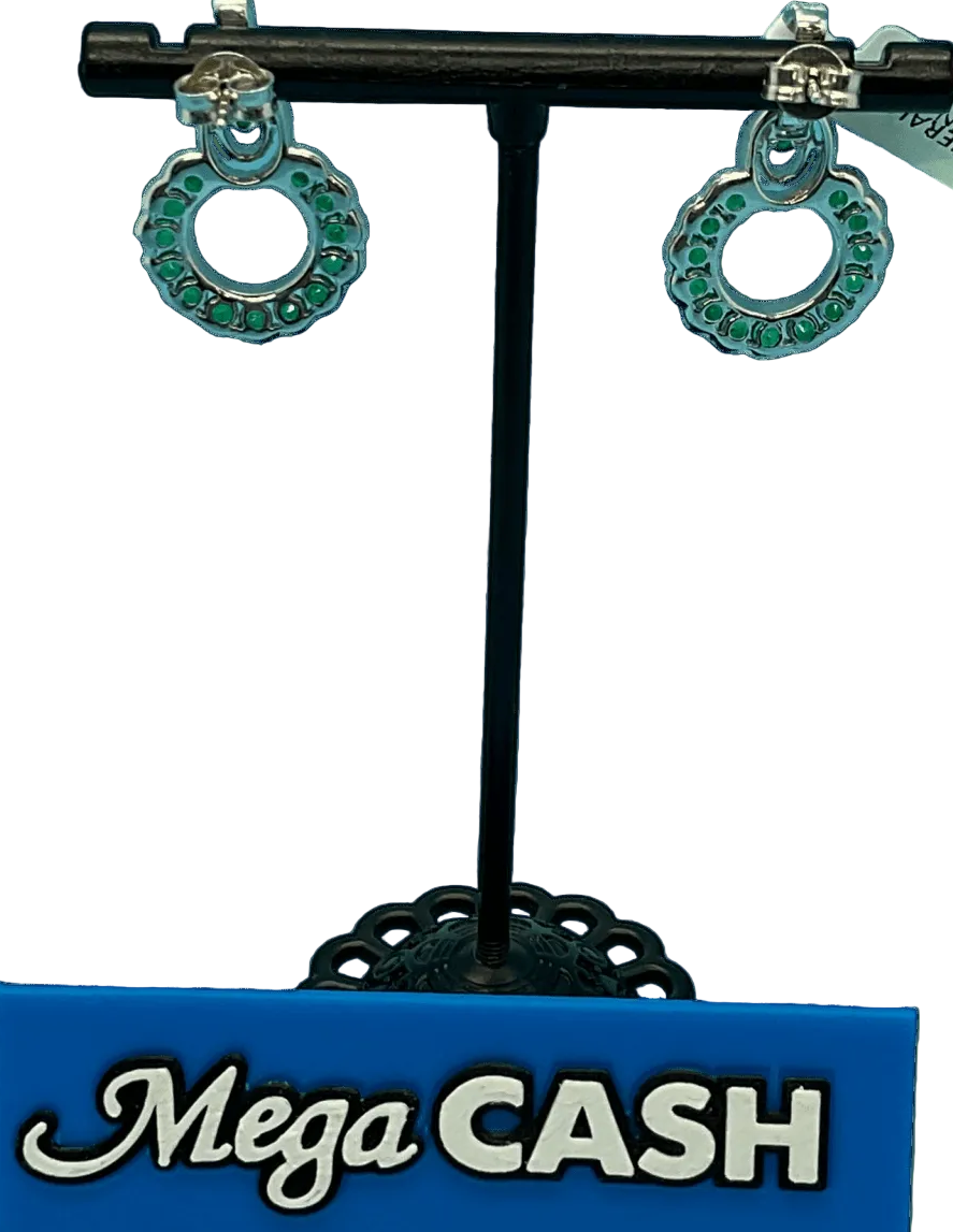 18CT EMERALD & DIAMOND EARRINGS - Mega Cash Sydney