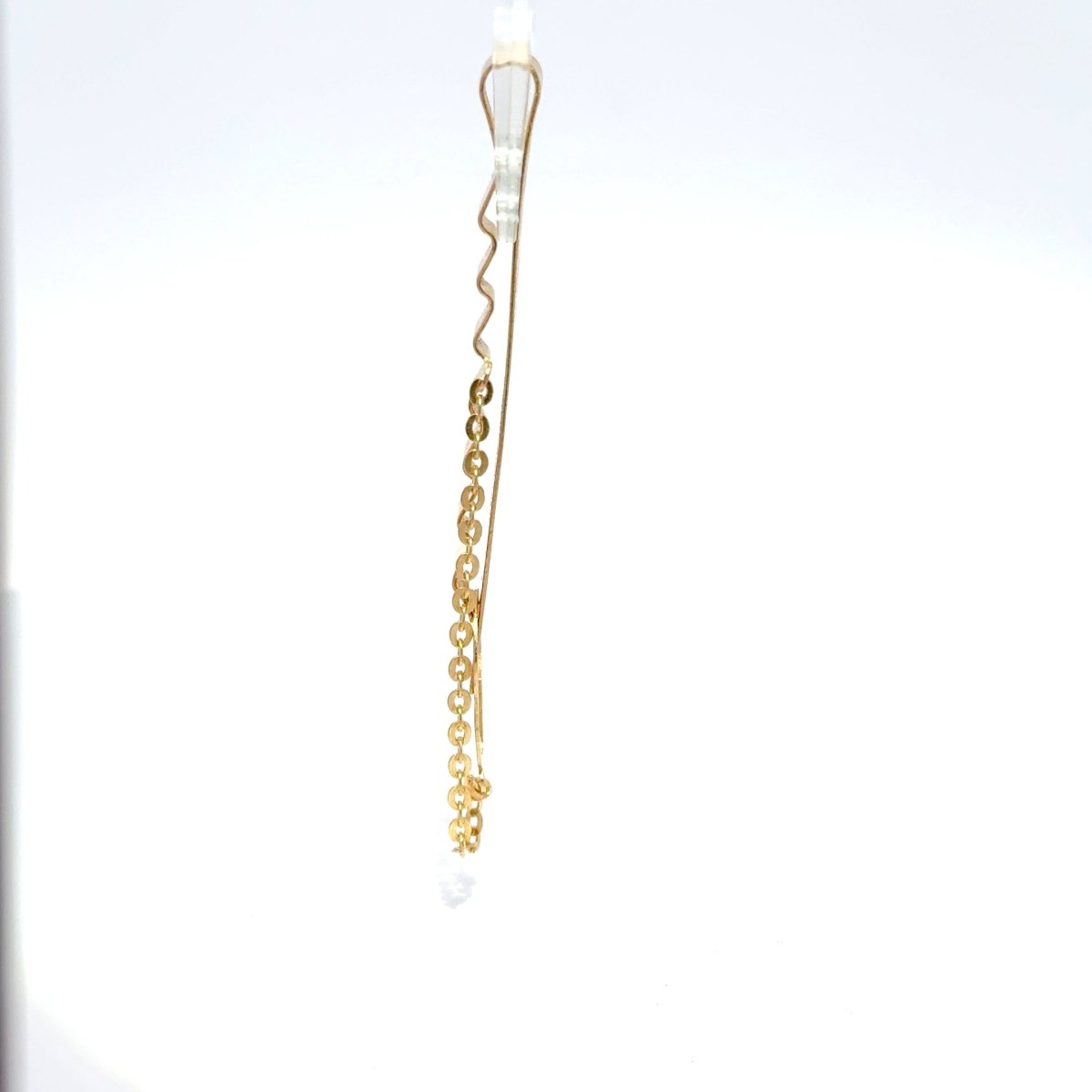 18ct Engraved Yellow Gold Tie Clip with Safety Chain - Mega Cash Sydney