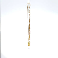 18ct Engraved Yellow Gold Tie Clip with Safety Chain - Mega Cash Sydney