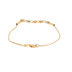 18ct Gold Tri-Color Coffee Bean Link Chain Bracelet - Mega Cash Sydney