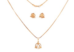 18ct Rose Gold Diamond Leaf Halo Necklace and Earring Set - Mega Cash Sydney