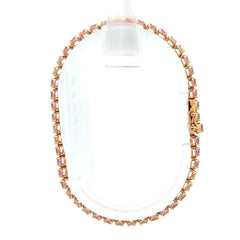 18ct Rose Gold Fuchsia Pink Sapphire Tennis Bracelet - Mega Cash Sydney