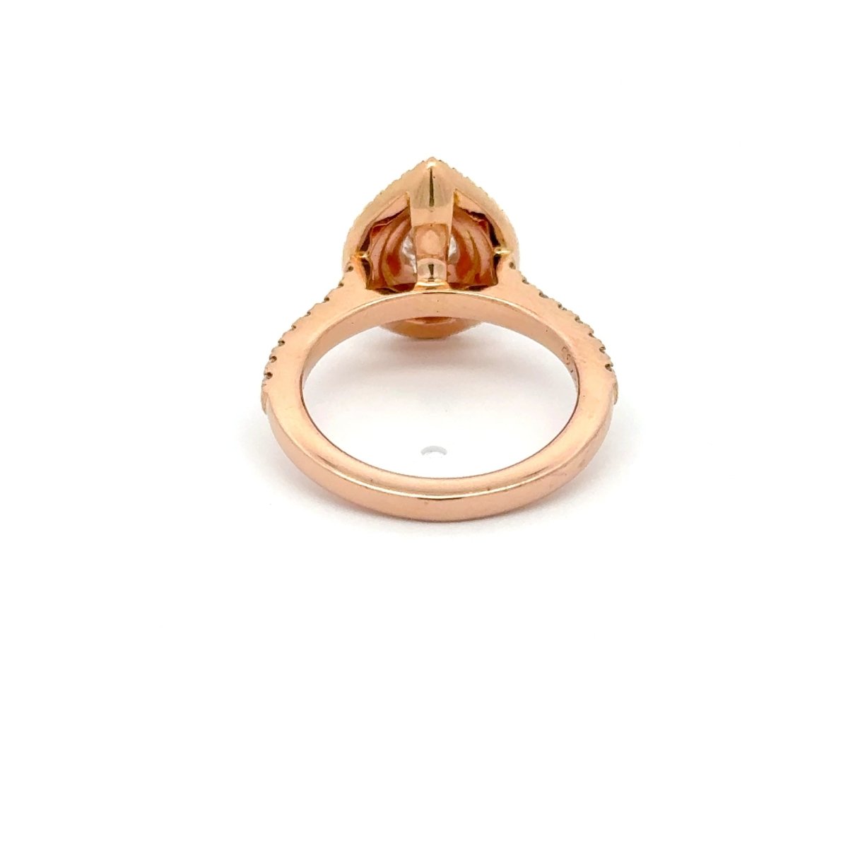 18ct Rose Gold Pear - Shaped Double Halo Diamond Engagement Ring - Mega Cash Sydney