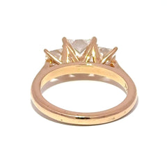 18ct Rose Gold Three-Stone Princess Cut Diamond Ring - Mega Cash Sydney