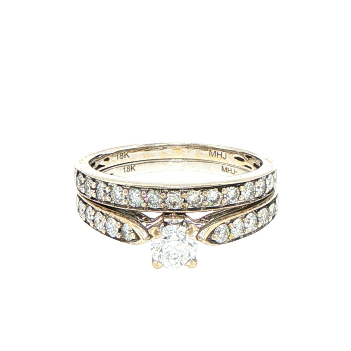 18ct White Gold Diamond Bridal Ring Set - Mega Cash Sydney