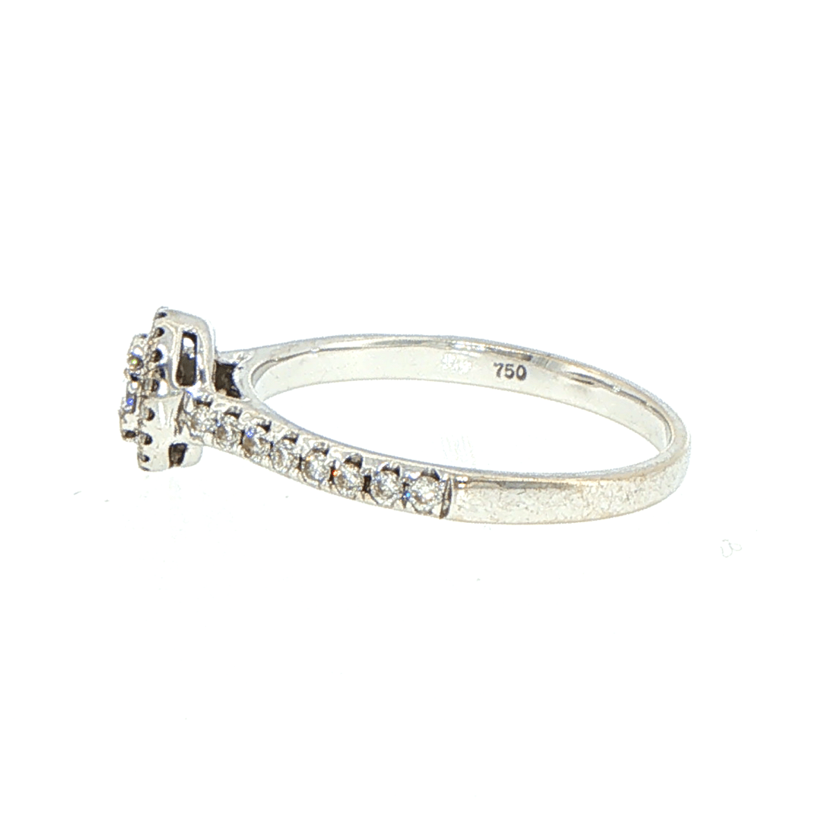 18ct White Gold Diamond Cluster Engagement Ring - Mega Cash Sydney