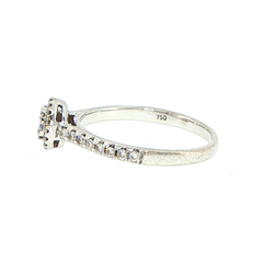 18ct White Gold Diamond Cluster Engagement Ring - Mega Cash Sydney