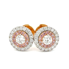 18ct White Gold Diamond Double Halo Cluster Earrings - Mega Cash Sydney