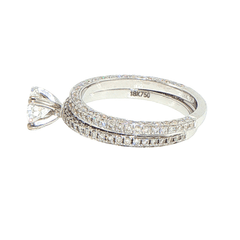 18ct White Gold Diamond Pave Engagement Ring Set with Valuation - Mega Cash Sydney