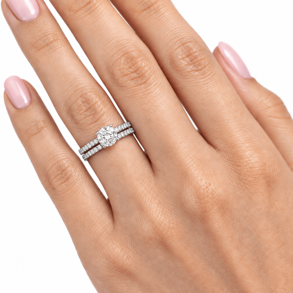 18ct White Gold Diamond Pave Engagement Ring Set with Valuation - Mega Cash Sydney