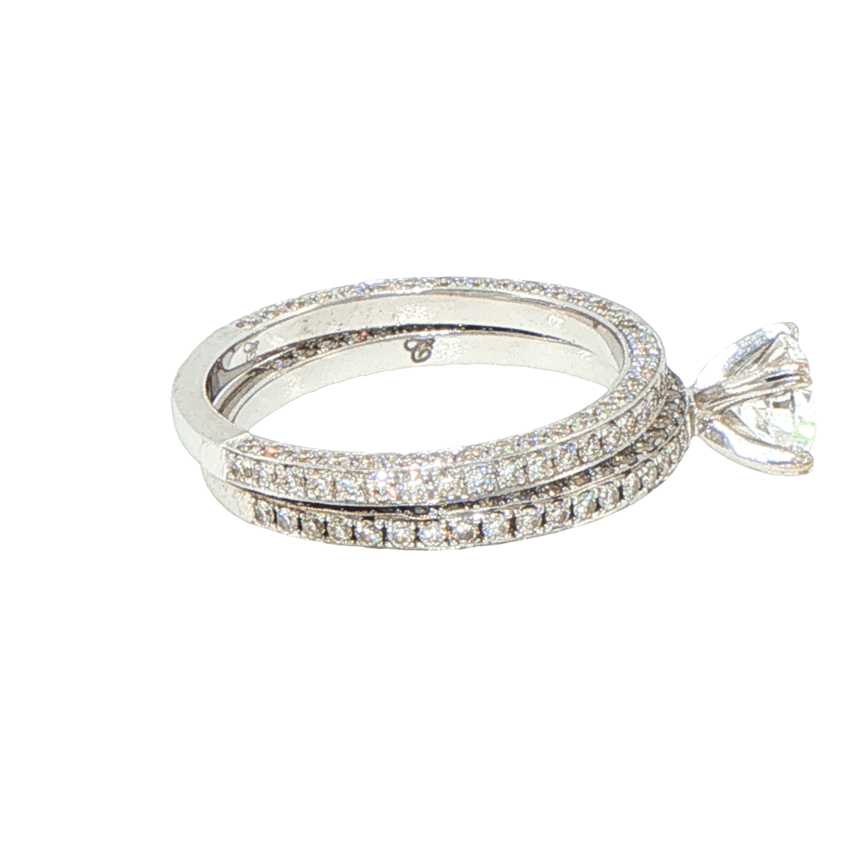 18ct White Gold Diamond Pave Engagement Ring Set with Valuation - Mega Cash Sydney