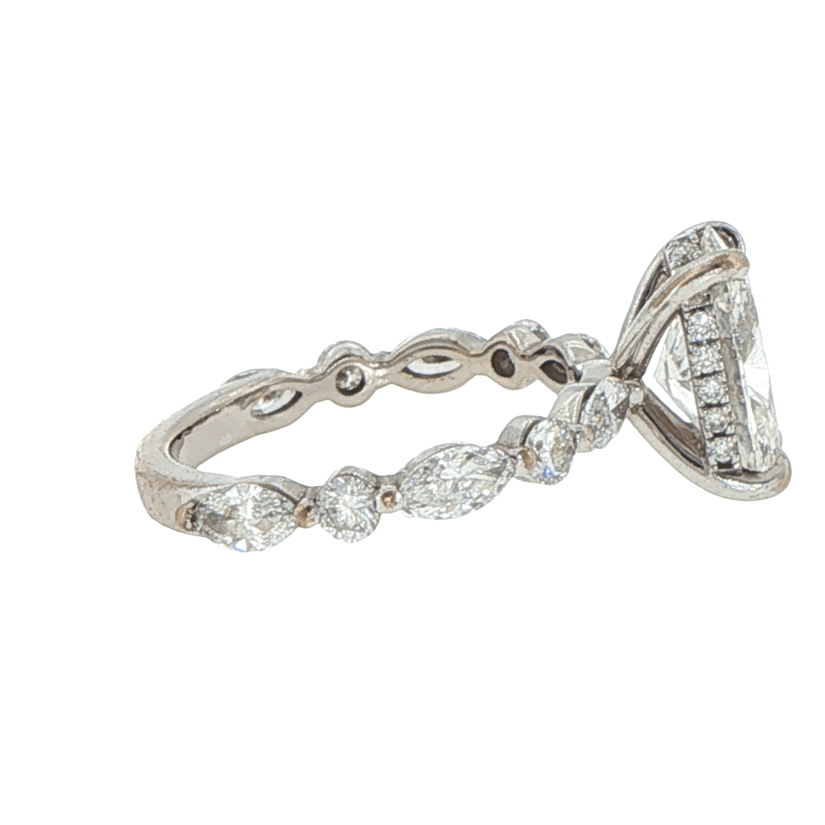 18ct White Gold Oval Cut Lab Grown Diamond Engagement Ring - Mega Cash Sydney